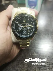  13 ساعة مازيراتي الايطالية باللون الذهبي الأنيق