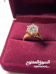  1 6 carat diamond ring with gold plated body