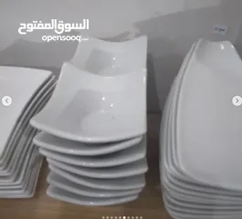  6 تشكيلة صحون تقديم حليبي