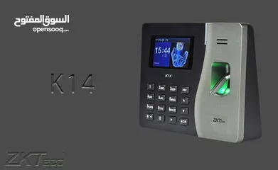  1 جهاز تسجيل البصمة zkt k14