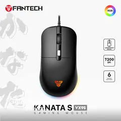  1 FANTECH KANATA VX9S GAMING MOUSE - BLACK ماوس احترافي فانتيك