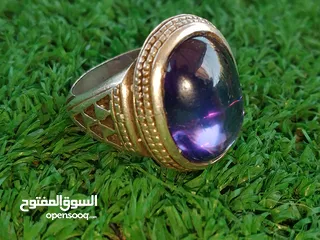  1 خاتم اماتيست (جمشت) زند عريض بسعر مغري