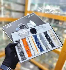  3 باكج H50 الذكي  ساعة أنيقة + سماعة بلوتوث بصوت نقي + 7 أساور يومية لأناقة مستمرة كل أسبوع!