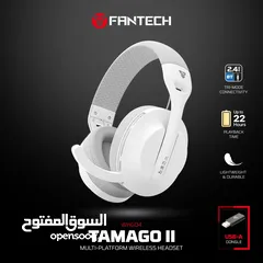 2 FANTECH WHG04 TAMAGO II Multi-Platform Wireless Gaming Headset السماعة الاقوى تفوق مع فانتيك
