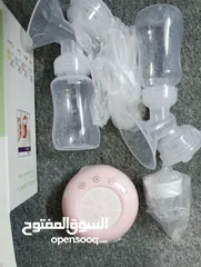  2 جهاز شفط الحليب النسائي الكهربائي قطعتين شفط رضاعتين اصلي و مكفووول شفاط حليب طبي