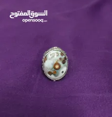  1 خاتم عقيق يمني داؤدي طبيعي natural Yamani dawoodi agate ring