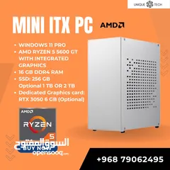  1 Mini Gaming PC ITX AMD Ryzen 5 5600GT 16 GB Ram 256 GB SSD RTX 3050