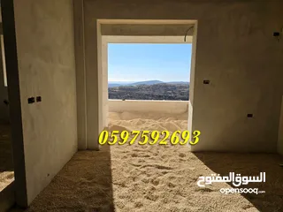  8 شقة فاخرة للبيع 195م+ بلكونة كبيرة لا يمكن التسكير عليها للبيع رام الله المصايف قرب المالية بالعالي