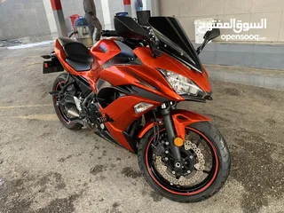  2 كواساكي نينجا 650 سي سي 2017 بحالة نظيفة مرخصة جديد ومؤمنة لغاية 31/05/2026