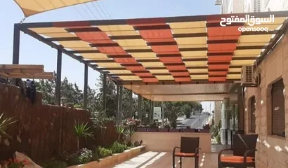  6 اشرعه معلقه وراعيه ومتحركه ومظلات قوسيه
