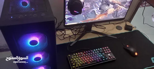  1 بيسي GEORCE RTX وا شاشة وا اكسسوارات