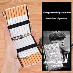  18 available cigarette box with built in lighter