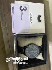  11 ساعة CITIZENS الاصلية المضادة للماء بلكستك الاسود والقلب الازرق الداكن-سبورتي كاجويل