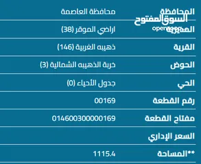  7 "امتلك أرضًا مميزة في الذهيبة الغربية - الموقر بسعر مناسب من المالك مباشرة قوشان مستقل !"