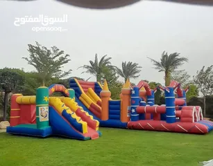  4 نطيطات الرمال ملعب صابوني الرمال زحليقه مائيه العاب اطفال  حفلات مدارس الرياض
