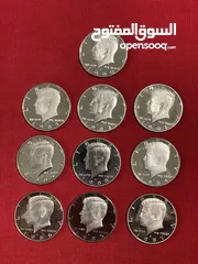  10 عملات معدنية أمريكية 213 قطعة. الاسعار داخل الوصف.