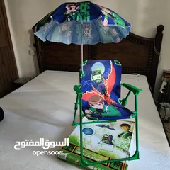  2 كرسي (بن تن) مع المظلة للبحر 7 دينار