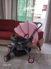  5 عرباية اطفال a-baby لون زهري للبيع