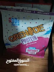  1 Protein powder grenade birthday cake