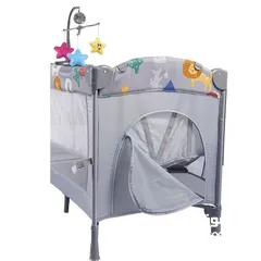  12 سرير السفر القابل للطي مع طاولة تغيير الحفاضات – الأمان والراحة في كل رحلة مع Island Toys
