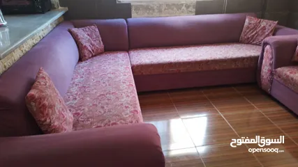  9 غرفة جلوس لون زهري