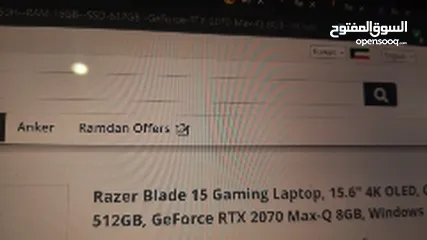  6 2024 Razer Blade 15 Advanced premium Gaming Laptop RTX 2070 4K OLED Touch Screen Ramadan Offer Eid
