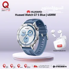  1 HUAWEI GT5 (46M) BLUE NEW /// هواوي جي تي 5 مقاس 46 ملي الجديد