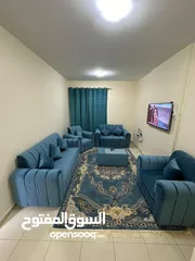  4 شقه مفروش غرفه وصاله للايجار الشهري بعجمان منطقه الراشديه بجوار حديقه السيدات
