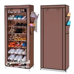  2 خزانة أحذية بسيطة مكونة من 9 طبقات من هيكل معدني مقاس 160 × 60 × 30 سم قابله للطي