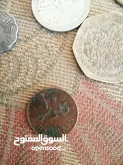  2 عملات قديمة للبيع اردني امريكي بريطاني ألماني عراقي خليجي يوجد قطع نوادر ومميزة