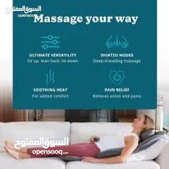  7 Total Recline Shiatsu Massage Cushion كرسي مساج متعدد الوضعيات، صناعة أمريكية.