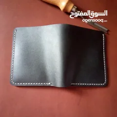  2 محفظه رجالي هاند ميد جلد طبيعي بقري 100%