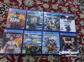  1 ps4 games all great condition with playstation bag ألعاب بلستيشن بحاله جيدة مع شنطة