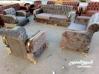  11 اطقم استيل 7 مقاعد جميع الالوان متوفره داخل المصنع الكميه محدوده
