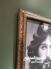  2 لوحة فنية رسم ،فريم  خشب اصلي