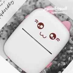  5 طابعة حرارية محموله بلوتوث تعمل بدون حبر تطبع على الورق او ستيكر طابعه صغيره