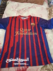  1 تيشيرت ميسي برشلونه 2016 المميز والنادر  بتفاصيل رهيبة + اسم اللاعب والشعار ليزر دائم