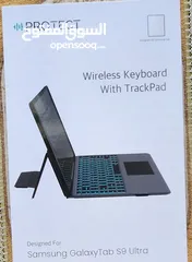  1 Wireless Keyboard with TrackPad for Samsung Galaxy Tab S9 Ultra(English and Arabic)