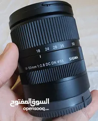  1 عدسة Sigma 18-50 f2.8 sony