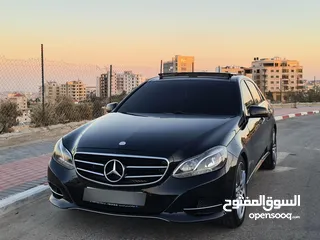  9 Mercedes Benz E200 / W212  فل إضافات مع بانوراما / صالون جلد بني عداد حقيقي 102,000 K.M / فحص نخب