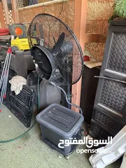  9 مروحة 3 سرعات للحدائق والأماكن الخارجيه مع رذاذ