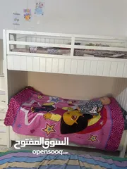  2 تخت خشب ممتاز طابقين مع جوارير