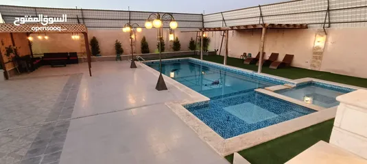  13 مزرعه سرايا الشهم vip في شمال اربد مع مسبح داخلي مدفا