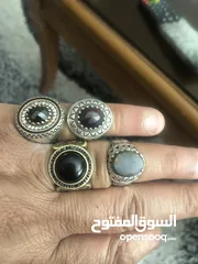  7 خواتم فضه 925 عدد 4 للبيع قياس 20 22و21 بسعر مغررررري