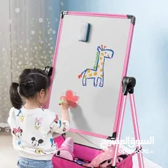  4 لوح تعلم المزدوج وجيهن.. مع اقلام وطباشير ومساحات هديه