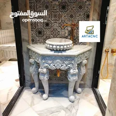  1 مغاسل جدید /الحجر  Bathroom vanity  /stone vanity’s