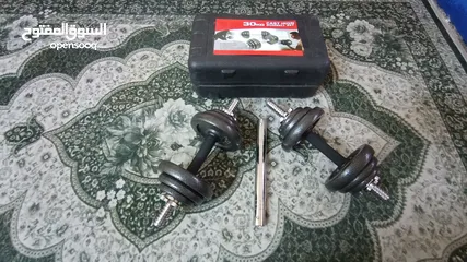  3 دمبل 30 كيلو شبه جديد