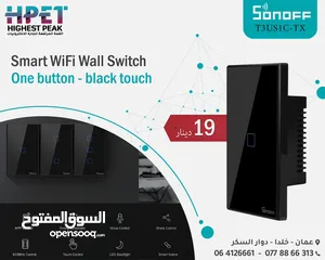  1 كبسات سمارت واي فاي سونوف Sonoff smart wifi wall switch T3US1C-TX black