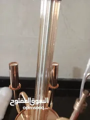  3 ثريا خماسي جديدة بالغلاف كريستال لون ذهبي ...............