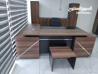  26 عرض لفترة محدودة مكتب مدير فخم مع جانبية وطاولة  بسعر يبدأمن 225د شامل التوصيل عمان زرقا